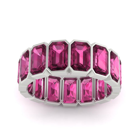 10-carat-emerald-cut-bezel-eternity-pink-sapphire-wedding-band-in-white-gold-FD10417EMBGSADRPIANGLE5-10.00CT-NL-WG