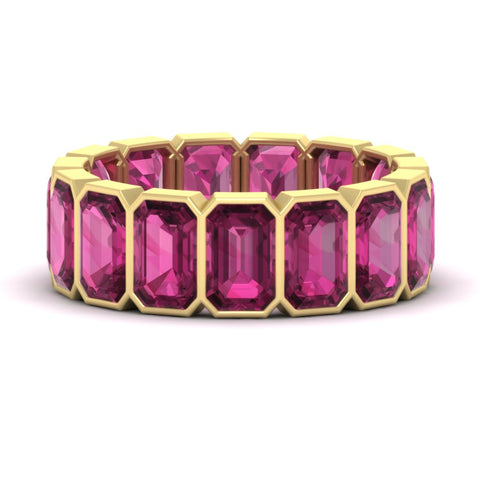 10-carat-emerald-cut-bezel-eternity-pink-sapphire-wedding-band-in-yellow-gold-FD10417EMBGSADRPI-10.00CT-NL-YG