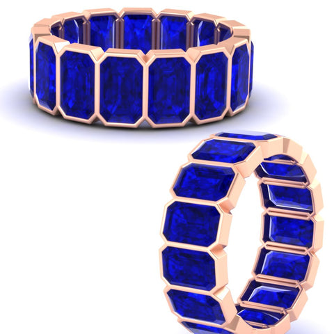10-carat-emerald-cut-bezel-eternity-sapphire-wedding-band-in-rose-gold-FD10417EMBGSABLANGLE3-10.00CT-NL-RG