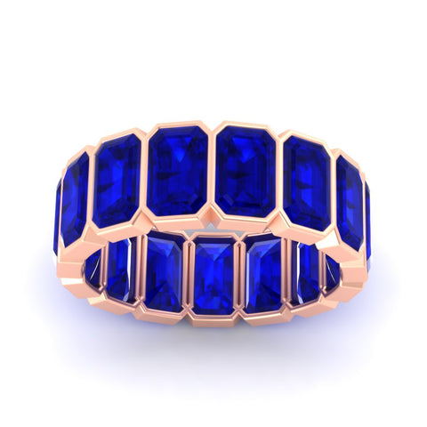 10-carat-emerald-cut-bezel-eternity-sapphire-wedding-band-in-rose-gold-FD10417EMBGSABLANGLE5-10.00CT-NL-RG
