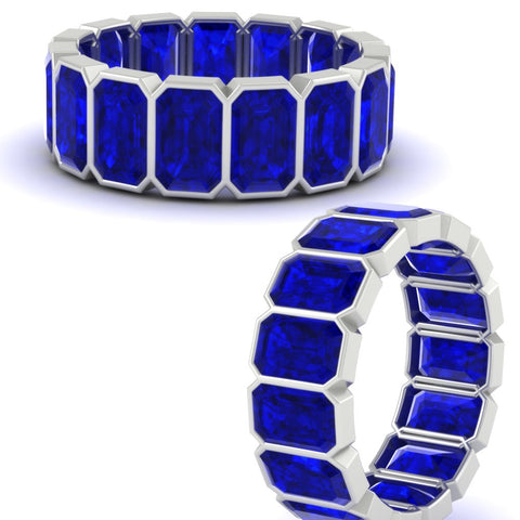 10-carat-emerald-cut-bezel-eternity-sapphire-wedding-band-in-white-gold-FD10417EMBGSABLANGLE3-10.00CT-NL-WG