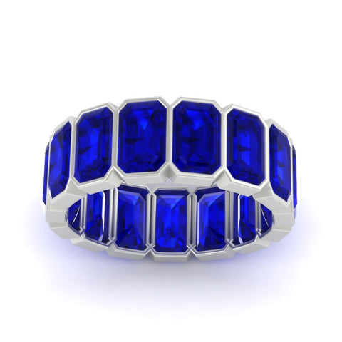 10-carat-emerald-cut-bezel-eternity-sapphire-wedding-band-in-white-gold-FD10417EMBGSABLANGLE5-10.00CT-NL-WG