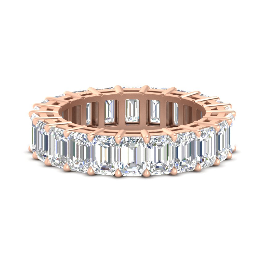 10 Carat Emerald Cut Eternity Band Ring