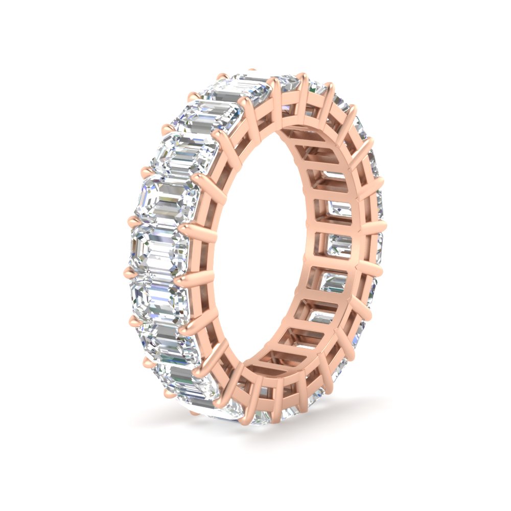 10 Carat Emerald Cut Eternity Band Ring