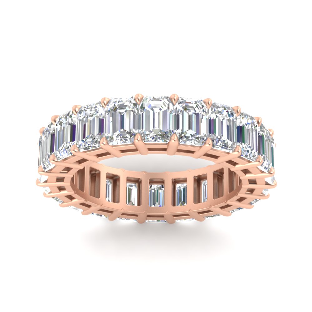 10 Carat Emerald Cut Eternity Band Ring