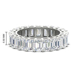 Load image into Gallery viewer, 10 Carat Emerald Cut Eternity Band Ring
