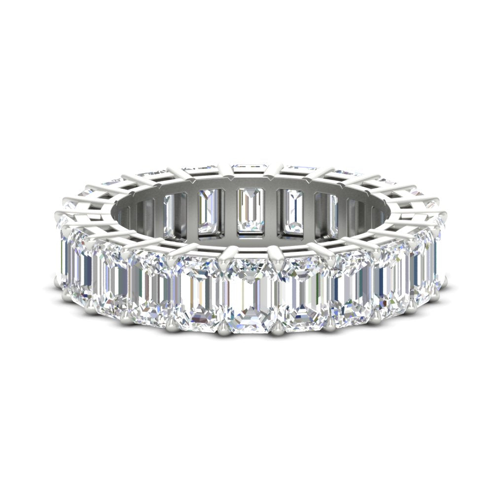 10 Carat Emerald Cut Eternity Band Ring