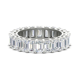 10 Carat Emerald Cut Eternity Band Ring