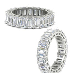 Load image into Gallery viewer, 10 Carat Emerald Cut Eternity Band Ring
