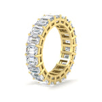 Load image into Gallery viewer, 10 Carat Emerald Cut Eternity Band Ring
