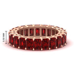 Load image into Gallery viewer, 10 Carat Emerald Cut Eternity Band Ring
