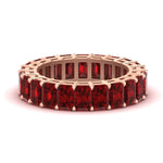 Load image into Gallery viewer, 10 Carat Emerald Cut Eternity Band Ring
