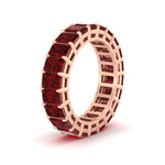 Load image into Gallery viewer, 10 Carat Emerald Cut Eternity Band Ring

