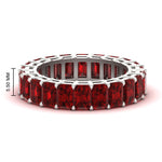 Load image into Gallery viewer, 10 Carat Emerald Cut Eternity Band Ring
