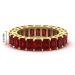 Load image into Gallery viewer, 10 Carat Emerald Cut Eternity Band Ring
