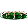 Load image into Gallery viewer, 10-carat-emerald-eternity-wedding-band-oval-shape-in-rose-gold-FDEWB8425OVGEMGR-10.00CT-NL-RG-HW
