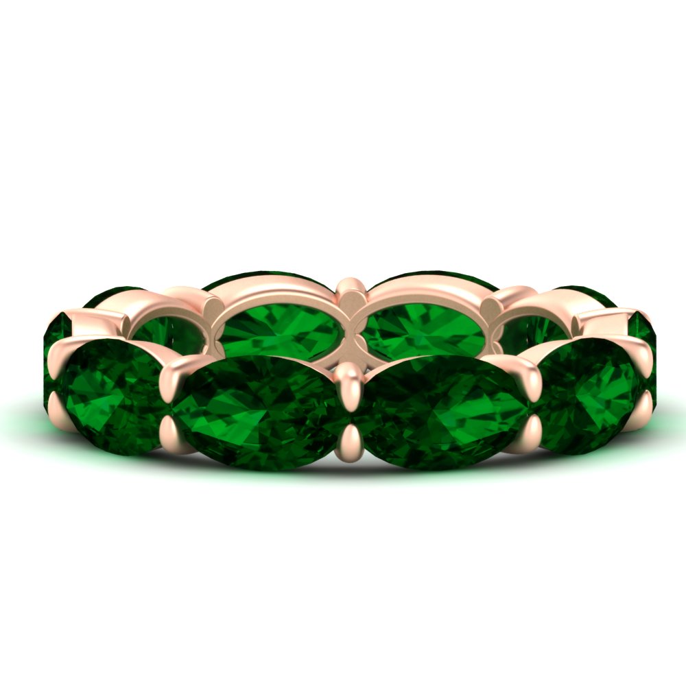 10-carat-emerald-eternity-wedding-band-oval-shape-in-rose-gold-FDEWB8425OVGEMGR-10.00CT-NL-RG