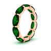 Load image into Gallery viewer, 10-carat-emerald-eternity-wedding-band-oval-shape-in-rose-gold-FDEWB8425OVGEMGRANGLE2-10.00CT-NL-RG