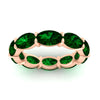 Load image into Gallery viewer, 10-carat-emerald-eternity-wedding-band-oval-shape-in-rose-gold-FDEWB8425OVGEMGRANGLE5-10.00CT-NL-RG
