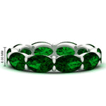 Load image into Gallery viewer, 10-carat-emerald-eternity-wedding-band-oval-shape-in-white-gold-FDEWB8425OVGEMGR-10.00CT-NL-WG-HW
