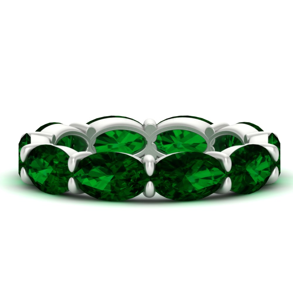 10-carat-emerald-eternity-wedding-band-oval-shape-in-white-gold-FDEWB8425OVGEMGR-10.00CT-NL-WG