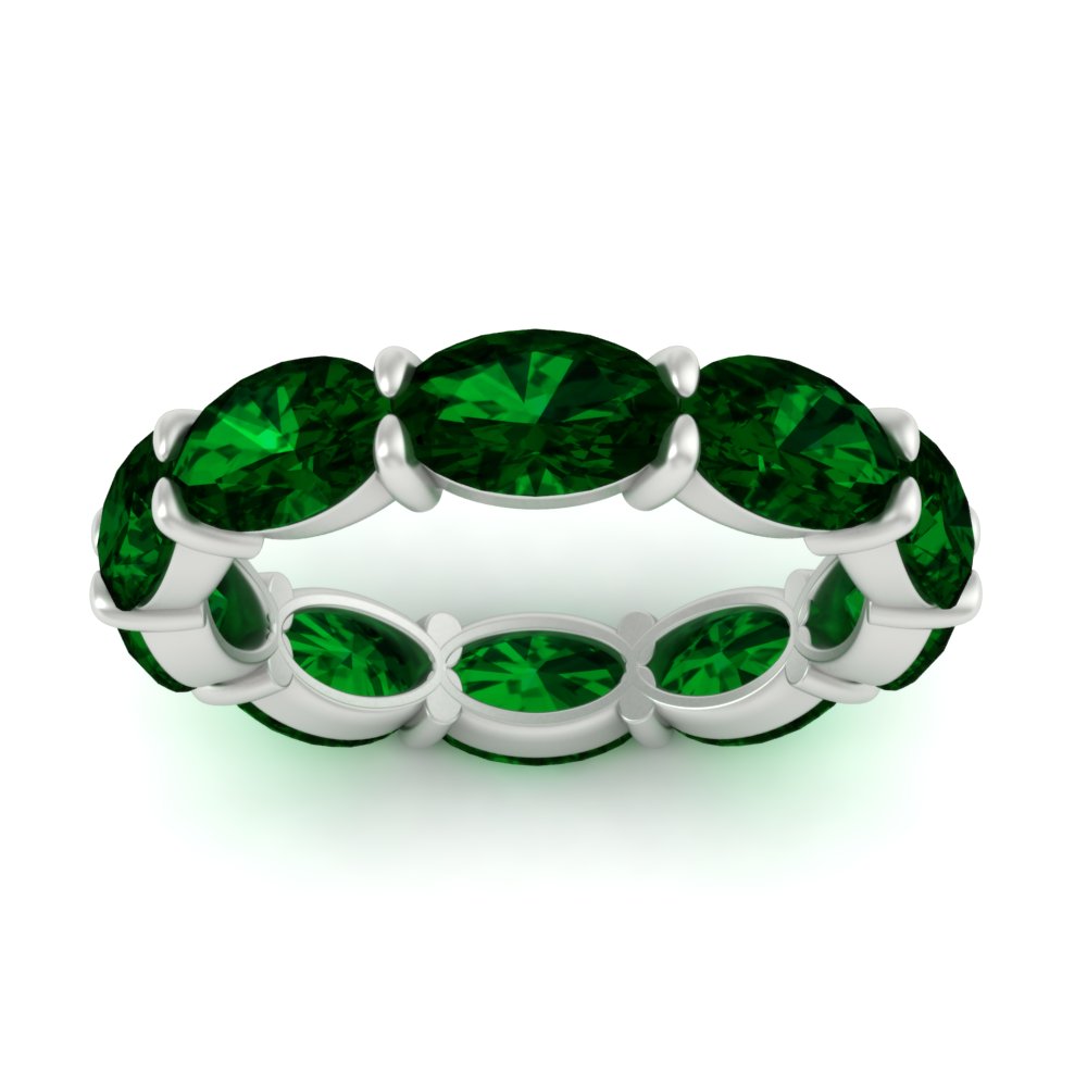 10-carat-emerald-eternity-wedding-band-oval-shape-in-white-gold-FDEWB8425OVGEMGRANGLE5-10.00CT-NL-WG