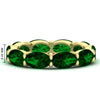 Load image into Gallery viewer, 10-carat-emerald-eternity-wedding-band-oval-shape-in-yellow-gold-FDEWB8425OVGEMGR-10.00CT-NL-YG-HW