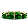 Load image into Gallery viewer, 10-carat-emerald-eternity-wedding-band-oval-shape-in-yellow-gold-FDEWB8425OVGEMGR-10.00CT-NL-YG