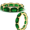 Load image into Gallery viewer, 10-carat-emerald-eternity-wedding-band-oval-shape-in-yellow-gold-FDEWB8425OVGEMGRANGLE3-10.00CT-NL-YG
