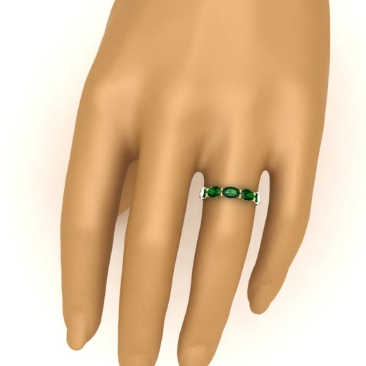 10-carat-emerald-eternity-wedding-band-oval-shape-in-yellow-gold-FDEWB8425OVGEMGRHAND-10.00CT-NL-YG