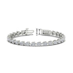 Load image into Gallery viewer, 10-carat-pear-shape-east-west-diamond-tennis-bracelet-in-white-gold-FDBRC11577-nl-wg-hw.jpg?v=1776415128