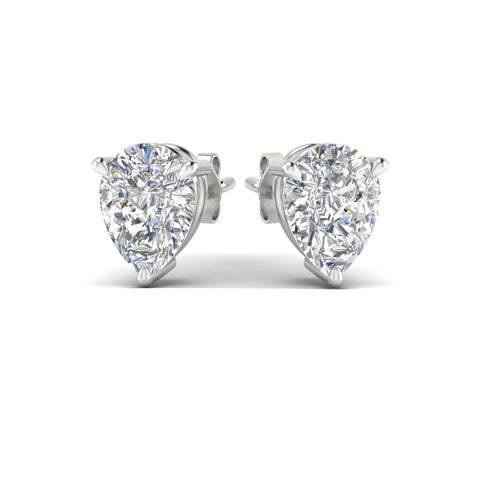 Three-Prong Pear Diamond Solitaire Stud Earrings [IGI Certified]