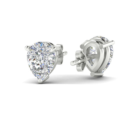 Three-Prong Pear Diamond Solitaire Stud Earrings [IGI Certified]
