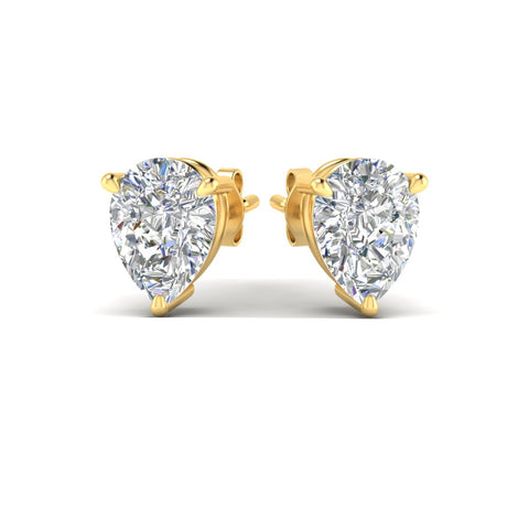 Three-Prong Pear Diamond Solitaire Stud Earrings [IGI Certified]