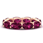 Load image into Gallery viewer, 10-carat-pink-sapphire-eternity-wedding-band-oval-shape-in-rose-gold-FDEWB8425OVGSADRPI-10.00CT-NL-RG
