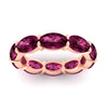 Load image into Gallery viewer, 10-carat-pink-sapphire-eternity-wedding-band-oval-shape-in-rose-gold-FDEWB8425OVGSADRPIANGLE5-10.00CT-NL-RG