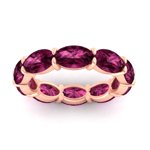 10-carat-pink-sapphire-eternity-wedding-band-oval-shape-in-rose-gold-FDEWB8425OVGSADRPIANGLE5-10.00CT-NL-RG