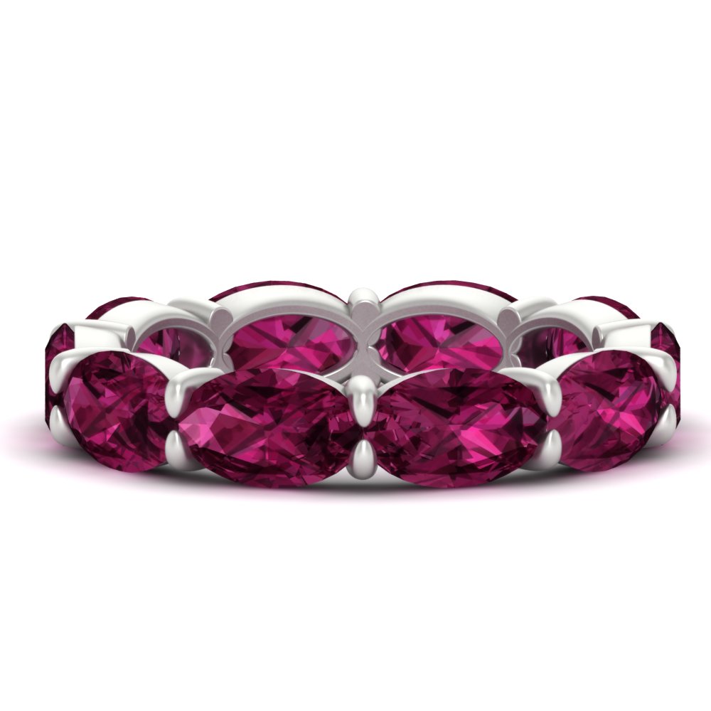 10-carat-pink-sapphire-eternity-wedding-band-oval-shape-in-white-gold-FDEWB8425OVGSADRPI-10.00CT-NL-WG