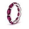Load image into Gallery viewer, 10-carat-pink-sapphire-eternity-wedding-band-oval-shape-in-white-gold-FDEWB8425OVGSADRPIANGLE2-10.00CT-NL-WG