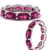 Load image into Gallery viewer, 10-carat-pink-sapphire-eternity-wedding-band-oval-shape-in-white-gold-FDEWB8425OVGSADRPIANGLE3-10.00CT-NL-WG