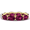 Load image into Gallery viewer, 10-carat-pink-sapphire-eternity-wedding-band-oval-shape-in-yellow-gold-FDEWB8425OVGSADRPI-10.00CT-NL-YG-HW