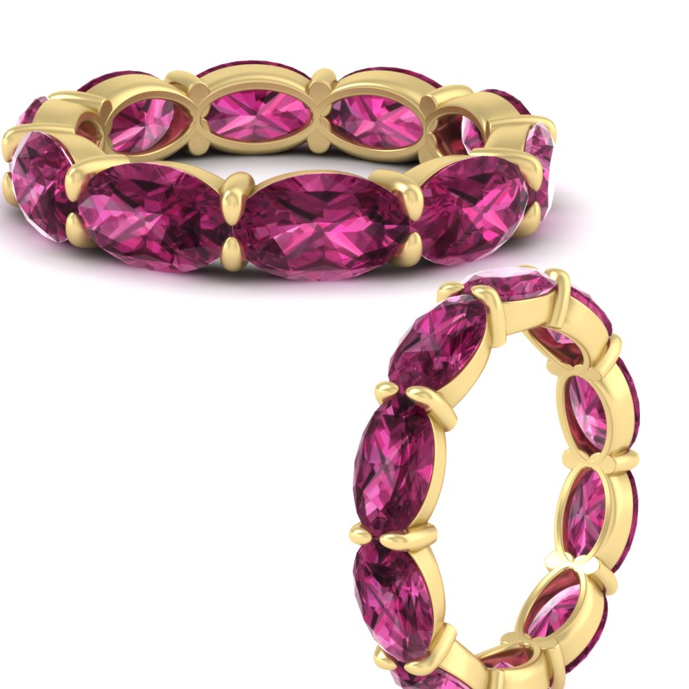 10-carat-pink-sapphire-eternity-wedding-band-oval-shape-in-yellow-gold-FDEWB8425OVGSADRPIANGLE3-10.00CT-NL-YG