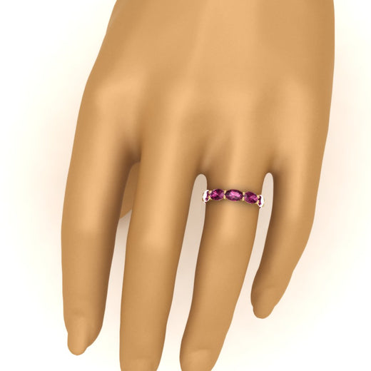 10-carat-pink-sapphire-eternity-wedding-band-oval-shape-in-yellow-gold-FDEWB8425OVGSADRPIHAND-10.00CT-NL-YG