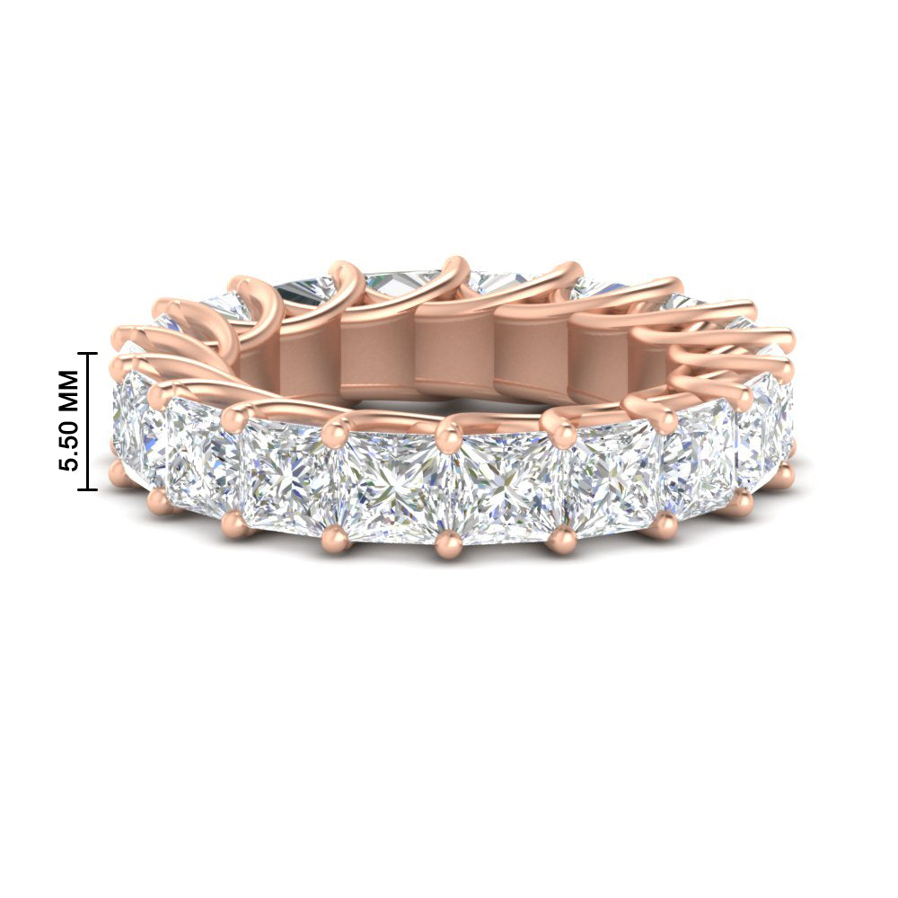 10 Carat Princess Cut Eternity Ring Band