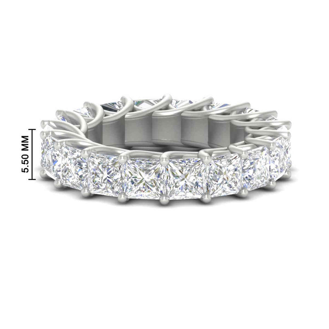 10 Carat Princess Cut Eternity Ring Band