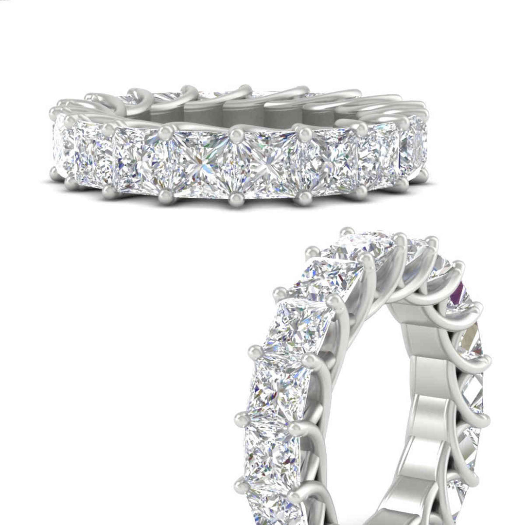 10 Carat Princess Cut Eternity Ring Band