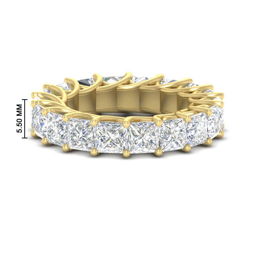 10 Carat Princess Cut Eternity Ring Band