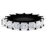 Load image into Gallery viewer, 10-carat-princess-cut-diamond-eternity-wedding-band-in-black-gold-FD10247PRB-10.00CT-NL-BG-HW