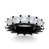 Load image into Gallery viewer, 10-carat-princess-cut-diamond-eternity-wedding-band-in-black-gold-FD10247PRBANGLE5-10.00CT-NL-BG