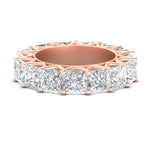 Load image into Gallery viewer, 10-carat-princess-cut-diamond-eternity-wedding-band-in-rose-gold-FD10247PRB-10.00CT-NL-RG
